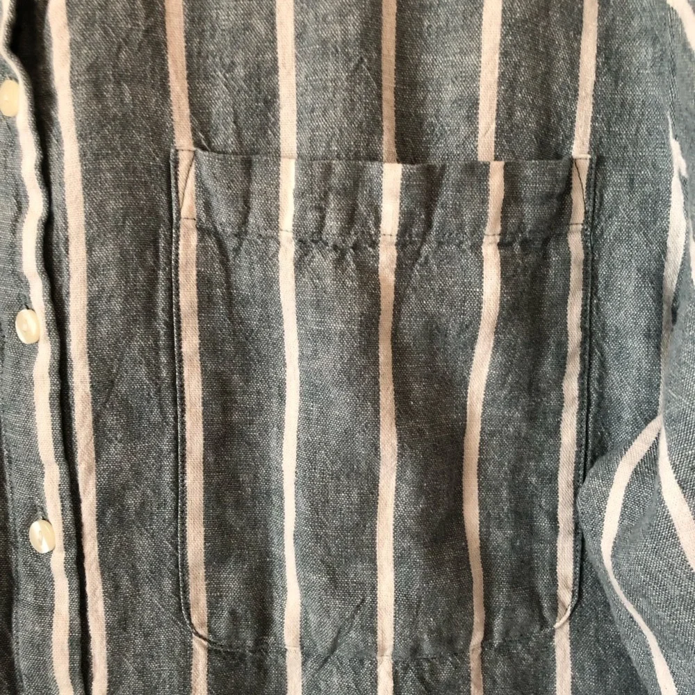 A New Day Green Striped Button-Up Dress Size XXL Plus